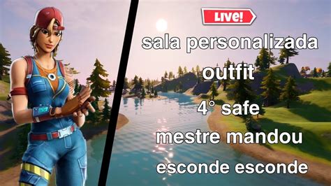 Fortnite Ao Vivo Sala Personalizada Outfit Safe Mestre