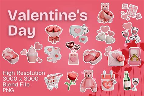 Premium Valentine S Day 3d Illustration Pack From People 3d Illustrations