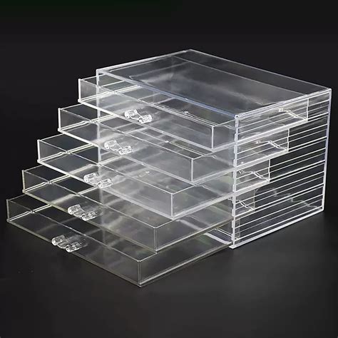 Snapklik Clear Acrylic Jewelry Storage Box Earring Jewelry Organizer