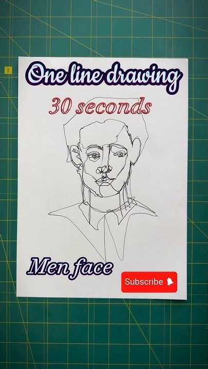 One Line Drawing Man Face One Line Art Challenge Youtube