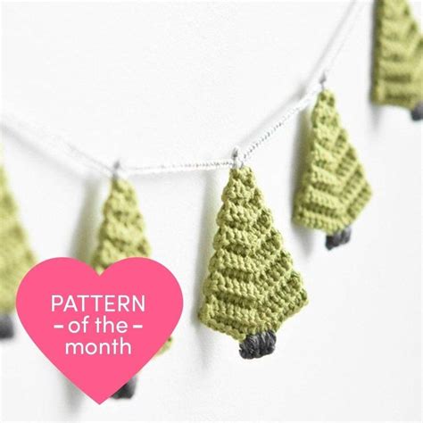 Christmas Tree Garland Crochet Pattern By Lilleliis Haken Kerst Kerst Haak Haken