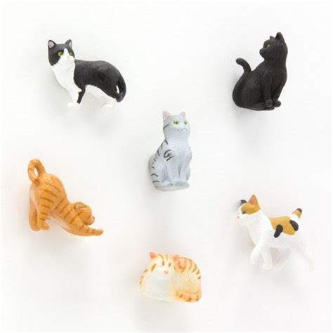 Midori Mini Magnet Set 6pk Cat Monsterthreads