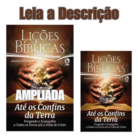 Kit De Lições Bíblicas Adulto Ebd 02 Professor Ampliada 10 Adulto