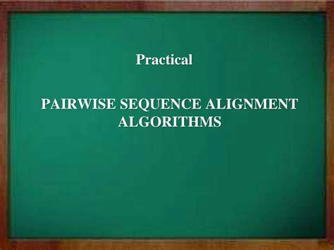 SOLUTION: Sequence Alignment Algorithms - Studypool