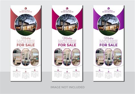 Premium Vector Real Estate Roll Up Banner Dream House Gradient