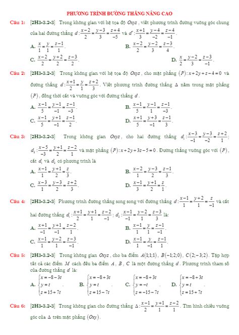 bai-tap-phuong-trinh-duong-thang-nang-cao - TOANMATH.com