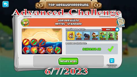 Btd Top Herausforderung Bloonstd Advanced Challenge