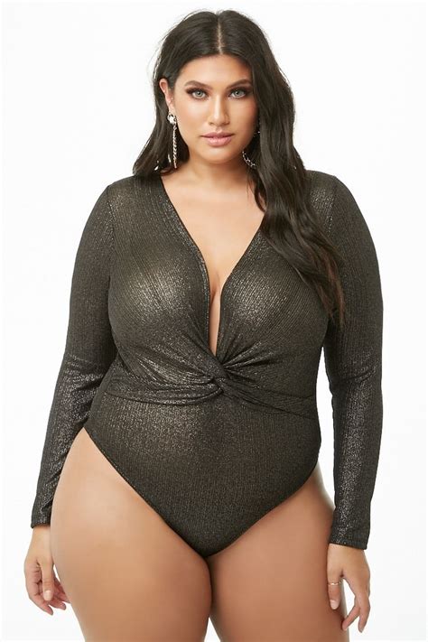 Plus Size Metallic Bodysuit Metallic Bodysuit Fashion Latest Trends