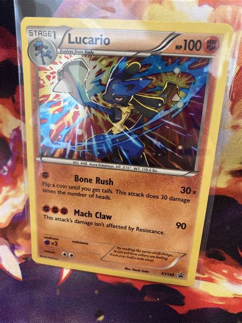 Lucario Holo Xy Rare Xy Promo Pokemon Card Values Mavin