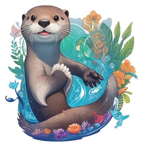 Otter Logo Design Premium Ai Generated Vector