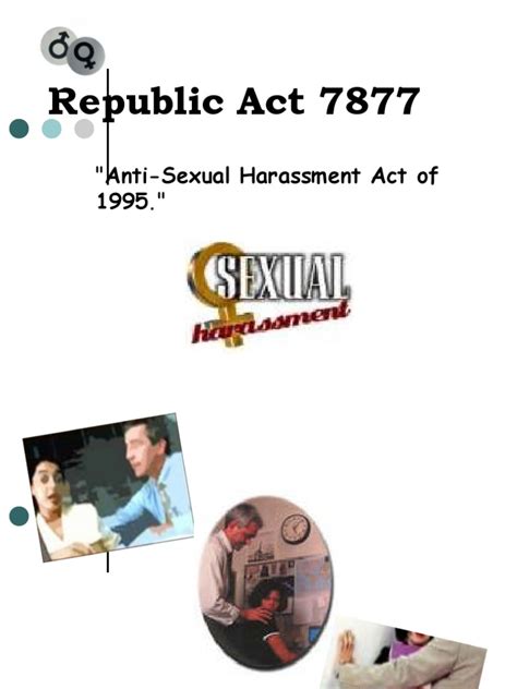 Republic Act 7877 Anti Sexual Harassment Act Of 1995 Pdf Sexual