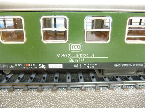 Märklin 4052 H0 Blech D Zug Wagen 2 Klasse grün mit Inneneinrichtung