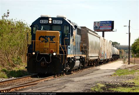 Csx Transportation Csx Local Freight Train Led By Emd Gp39 2 No 4312