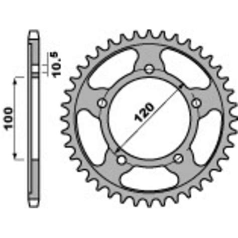 Couronne Pbr Acier Standard Dents Tech Roo