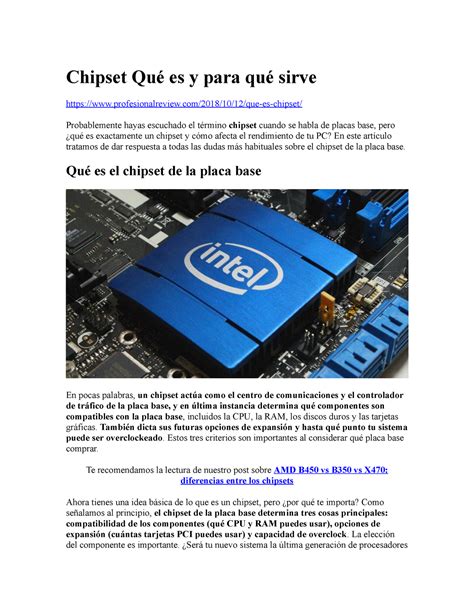 Chipset Qu Es Y Para Qu Sirve Chipset Qu Es Y Para Qu Sirve Studocu