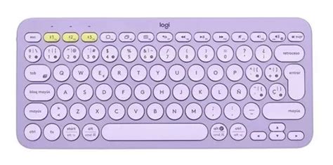 Teclado bluetooth Logitech K380 QWERTY español color lavender lemonade