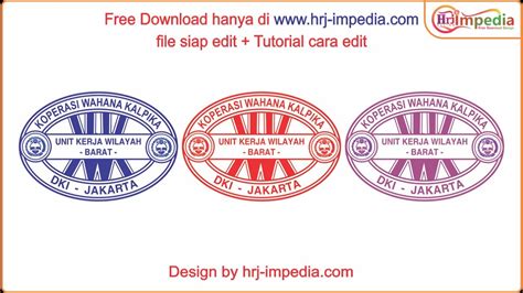 Tuturial Cara Edit Contoh Stempel Koperasi Wahana Kalpika Format