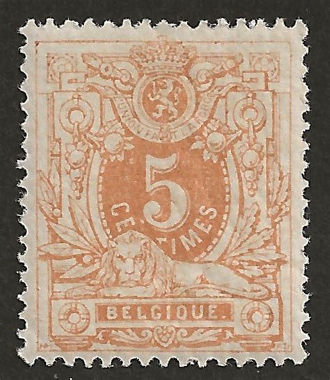 België 1870 Liggende leeuw met cijfer 5c Okerrood Catawiki