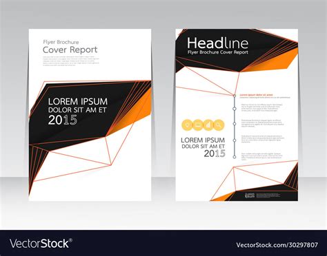 business report design template   royalty  vector