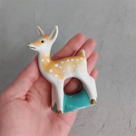 Vintage Ceramic Deer Porcelaine Figurine Biscuit Deer Vintage Etsy