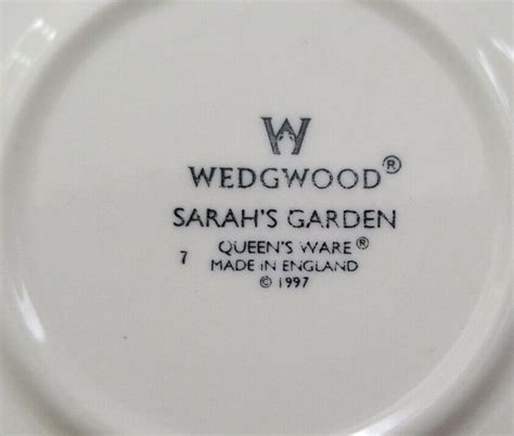 Wedgewood Sarahs Garden Queens Ware Saucer Blue Band W Butterfly