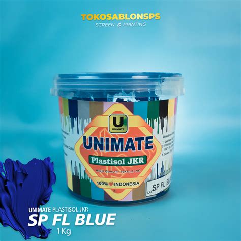 Jual Tinta Sablon Plastisol Unimate Jkr Sp Fl Blue Kg Shopee Indonesia