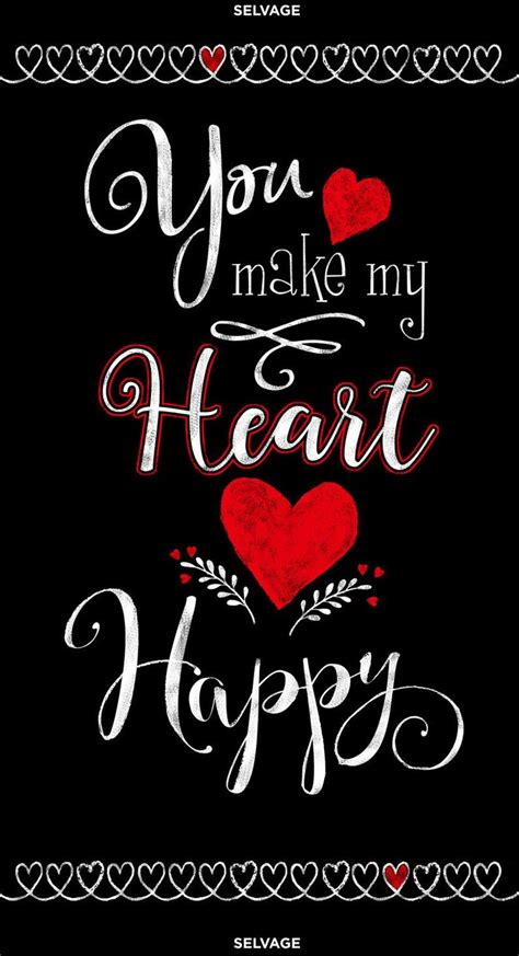 You Make My Heart Happy Fabric Panel By Timeless Treasures Etsy