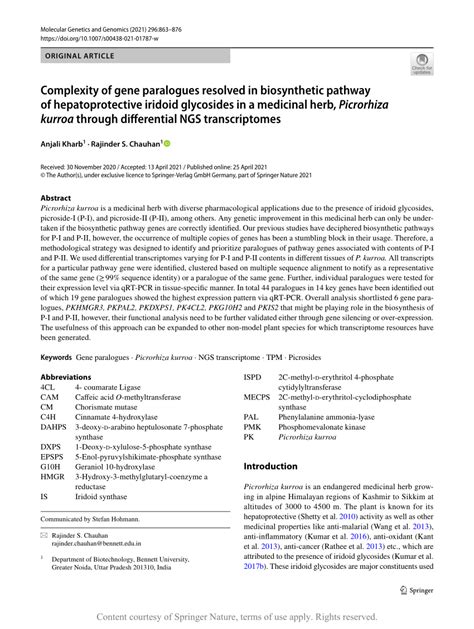 Complexity Of Gene Paralogues Resolved In Biosynthetic Pathway Of