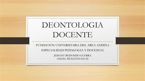 Deontologia Docente Ppt