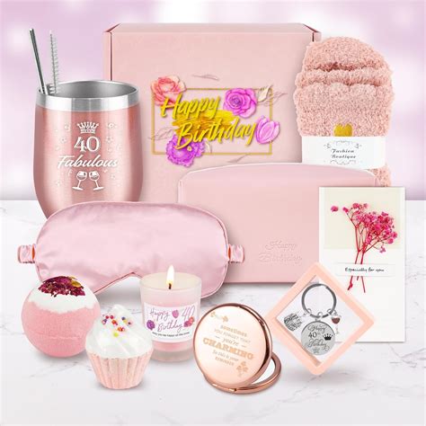 Amazon.com | 40th Birthday Gifts for Women, Happy Birthday Gifts Basket
