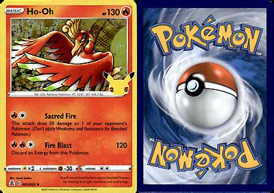 Ho Oh Celebrations Holo Rare Pokemon Card Tcg Ebay