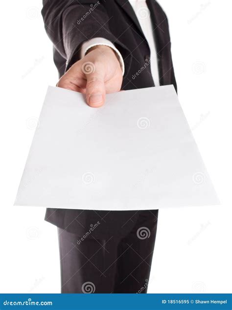 Businessman Handing Over Letter Stock Image - Image of gesture, company: 18516595