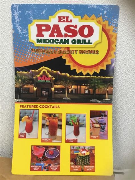 Online Menu Of El Paso Mexican Grill Carencro Restaurant Lafayette