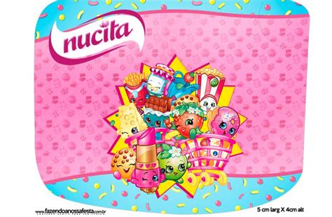 Rotulo Creminho Nucita Shopkins Fazendo A Nossa Festa