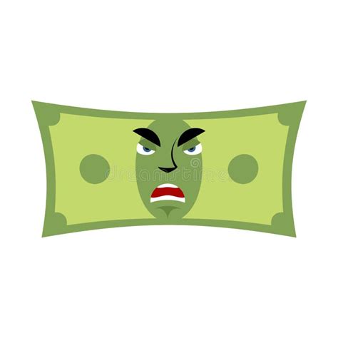 Ver Rgertes Gef Hl Des Geldes Bargeld Emoji Bel Dollar Getrennt Vektor