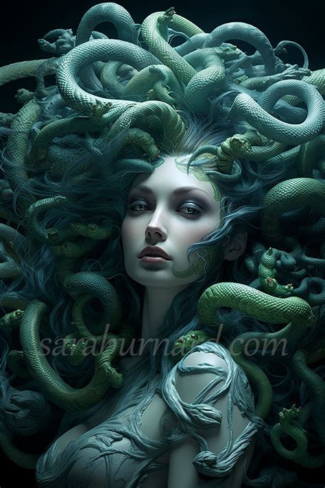 Medusa Digital Download Greek Mythology Gorgon Ai Art Print Printable