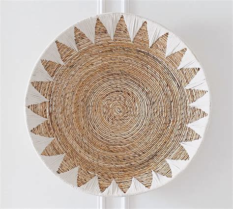 Sunny Handwoven Basket Wall Art Pottery Barn In Basket Wall