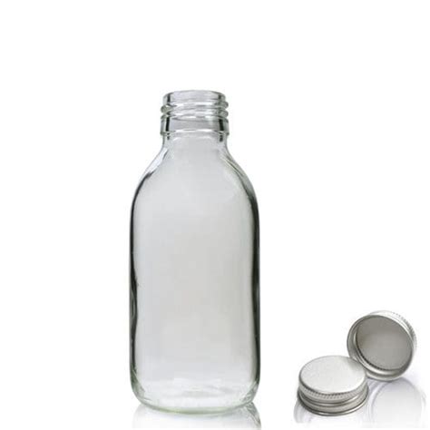 100ml Clear Glass Syrup Bottle Aluminium Cap Ampulla LTD