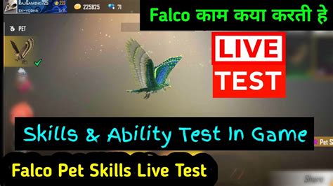 Falco Pet Ability And Skills Live Test In Game Free Fire Falco Pet