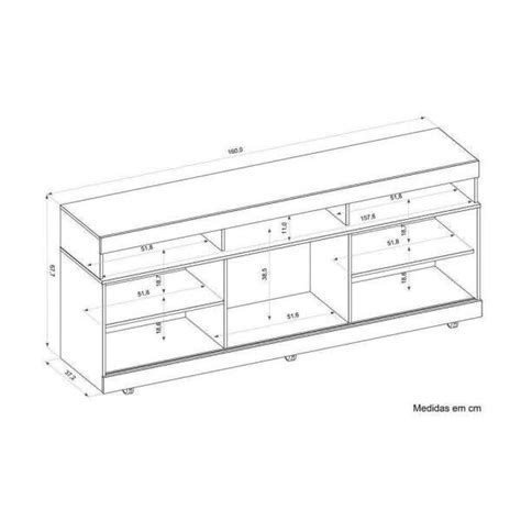 Rack Bancada Painel Dili Cm Para Tv At Polegadas Marroquim