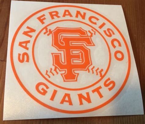 San Francisco Giants Baseball Car Window Decal Sticker Ebay