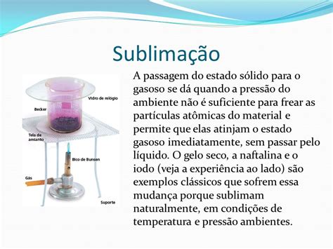 Exemplo De Sublimação Do Estado Gasoso Para O Sólido Vários Exemplos