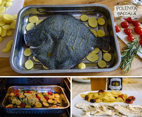 Turbot in the Oven Rombo al Forno Polenta Baccalá