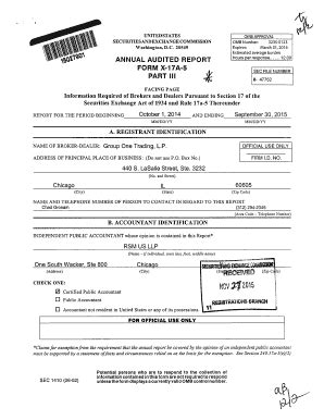 Fillable Online Sec Annual Audited Report Part Lil Securitennr Sec