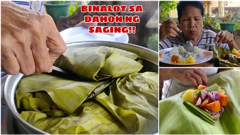 Cook And Eat Manok Na Binalot Sa Dahon Ng Saging Youtube