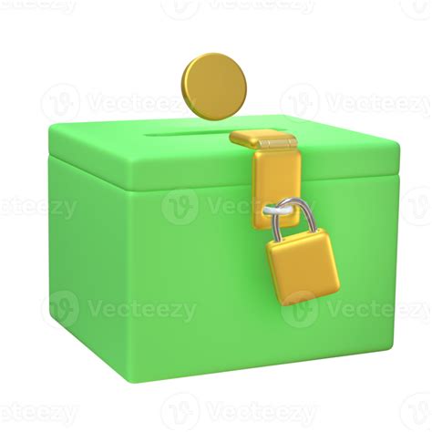 3d Green Donation Box 41643375 Png