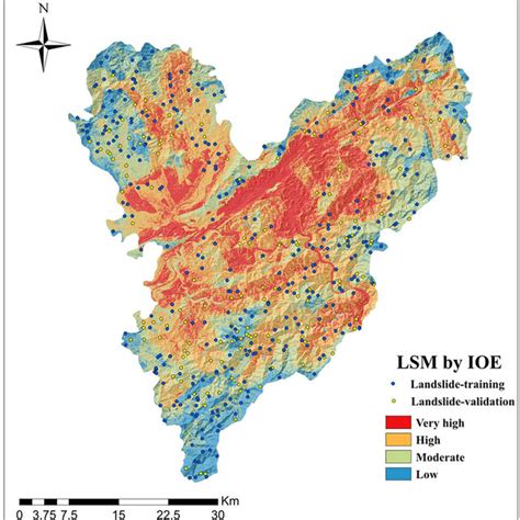 Landslide Susceptibility Map Derived By The Fr Model Download Scientific Diagram