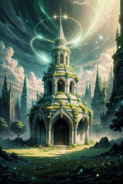 Premium AI Image | There is a cartoon anime fantasy fairytale castle in ...