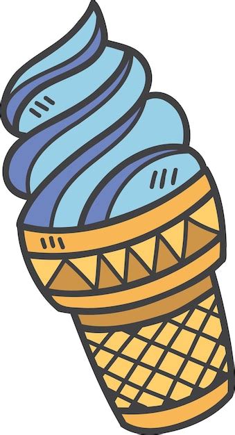 Premium Vector Hand Drawn Ice Cream Cone Illustration