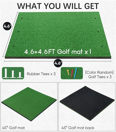 Golf Training Mat 5x4ft Thickening Golf Hitting Mat Home Golf Turf Practice Mats For Indoor